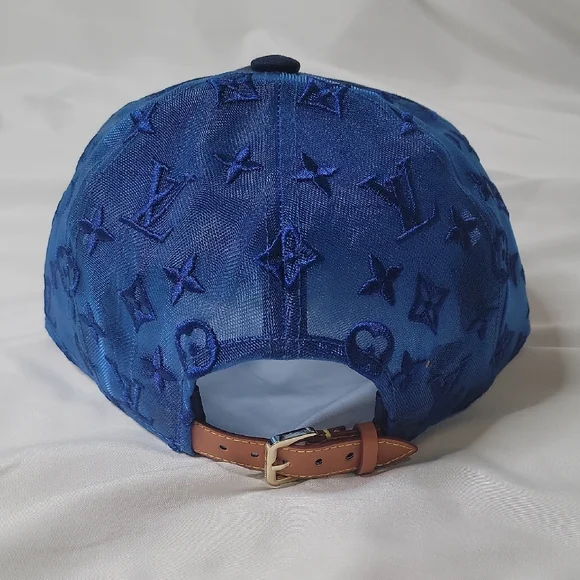 Louis Vuitton Navy and Royal Blue Logo Cap - Picture 2 of 4